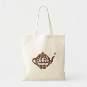 Bolsa Tote Café amantes da vintage retro cafeteria Eu adoro 