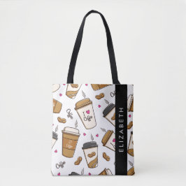 Bolsa Tote Café, Café Feijão, Café, Café Lover, Seu Nome
