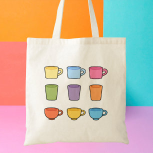 Bolsa Tote Café Caprichoso Moderno Minimalista Tendencial