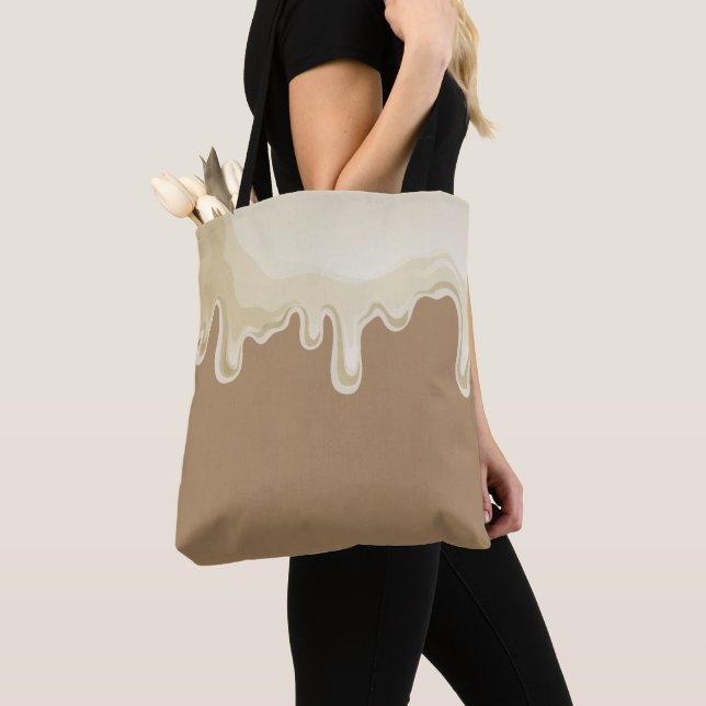 Bolsa Tote Café com Gelado com Gelado (Close Up)
