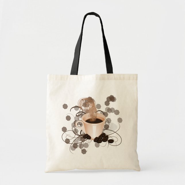 Bolsa Tote Café com Nadinhos e Feijões (Frente)