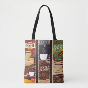 Bolsa Tote Café compre banners de vintage vintage, cafeteria 