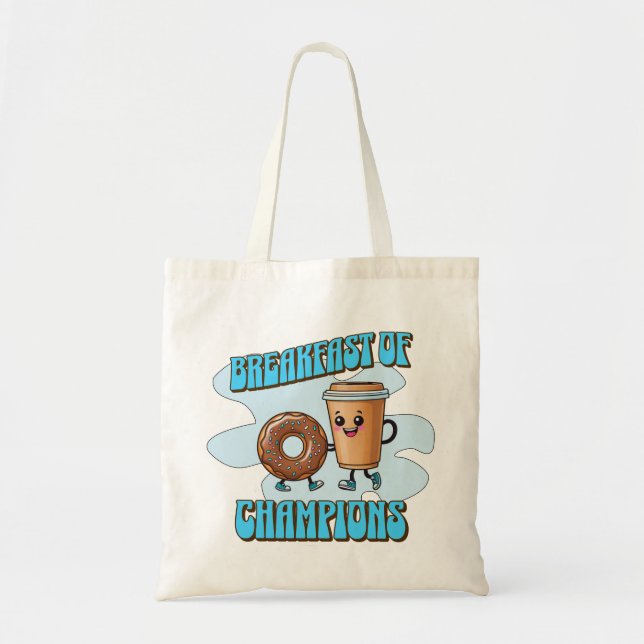 Bolsa Tote Café da Manhã dos Campeões (Frente)