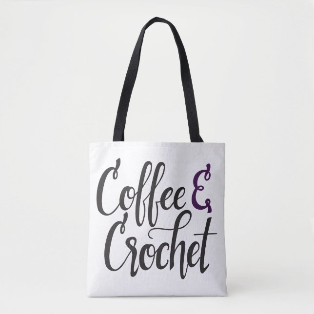 Bolsa Tote Café e Crochet (Frente)