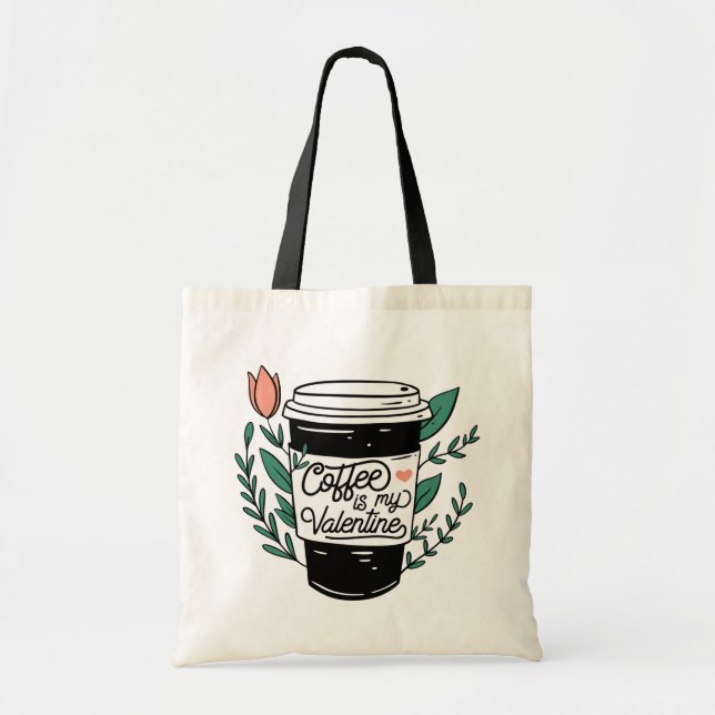 Bolsa Tote Café é meu saco de Namorados (Frente)