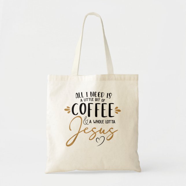 Bolsa Tote Café E Muitos Jesus Amam Café Christi (Frente)