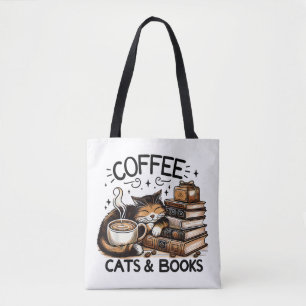 Bolsa Tote Café Engraçado Livros Sobre Presentes Mulheres Ide