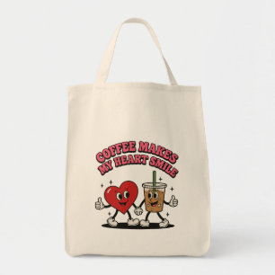 Bolsa Tote Café Faz Meu Coração Sorrir