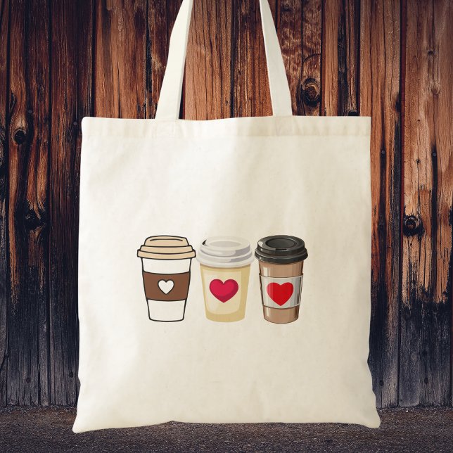 Bolsa Tote Café Fofo Moderno na Moda (Criador carregado)