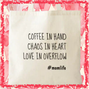 Bolsa Tote Café Mamãe Mãe Bonita Presente Moderno Para o Dia 