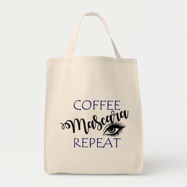 Bolsa Tote Café Máscara Repetir (Frente)