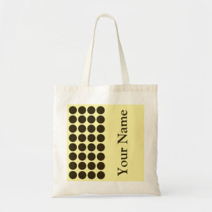 Bolsa Tote Café Mocha Cream Pontos Neutrais com texto de nom