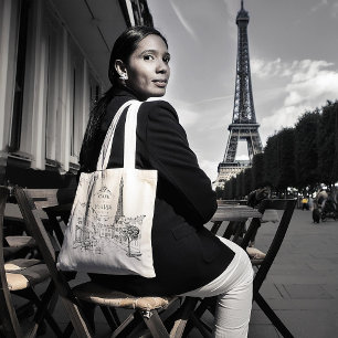 Bolsa Tote Cafe Paris Tote Bag
