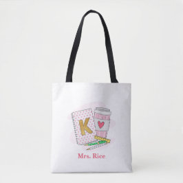 Bolsa Tote Café Pink de Professores do Jardim de Infância Per
