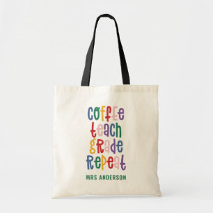 Bolsa Tote Café, professor, grau, professor de tipografia re