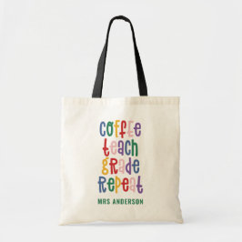 Bolsa Tote Café, professor, grau, professor de tipografia rep