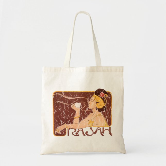 Bolsa Tote Café Rajah - angustiado (Frente)