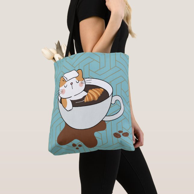 Bolsa Tote Café Spa do Gato (Close Up)