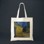 Bolsa Tote Café Terrace à noite por Vincent van Gogh<br><div class="desc">Café Terrace à Noite. Pintado em 1888 por Vincent van Gogh. Esta imagem está no dominio público.</div>