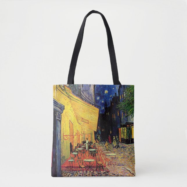 Bolsa Tote Café Terrace à noite por Vincent van Gogh (Frente)