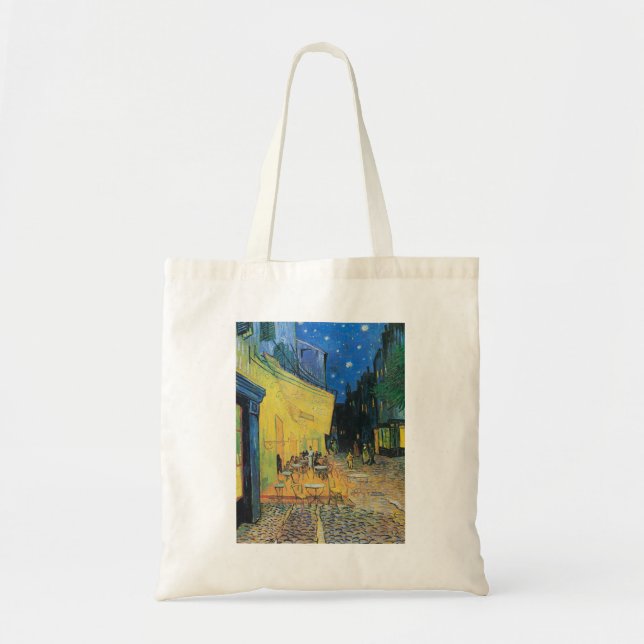 Bolsa Tote Café Terrace de Van Gogh à Noite (Frente)