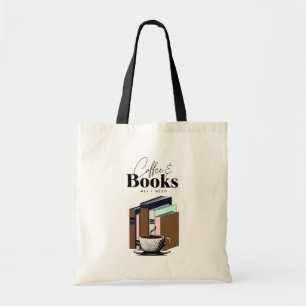 Bolsa Tote Café Vintage e Livros Tudo o que Preciso 