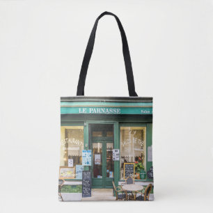 Bolsa Tote Cafés franceses: Versalhes é uma cena acolhedora.