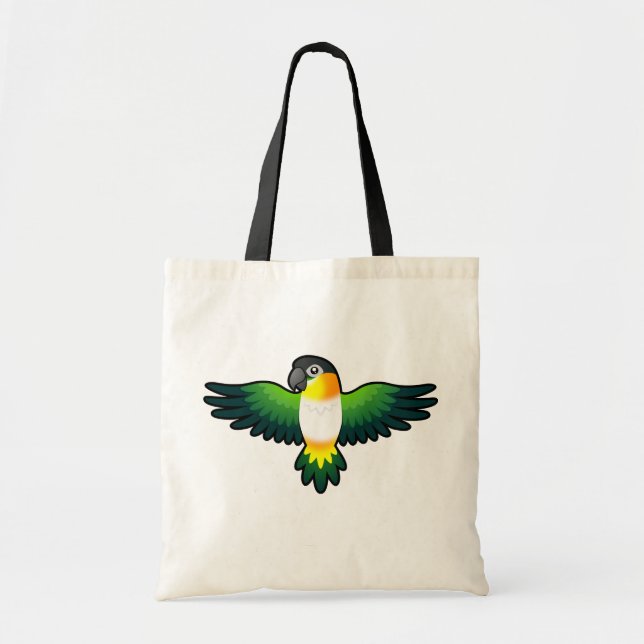 Bolsa Tote Caique/Lovebird/Pionus/papagaio dos desenhos (Frente)