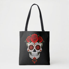 Bolsa Tote Calavera Florale : L'Art du Jour des Morts à Porte