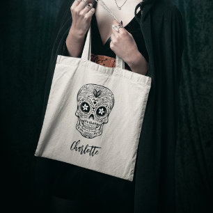 Bolsa Tote Calavera Skull Personalizado Halloween