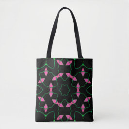 Bolsa Tote Caleidoscópio Esmeralda e Rosa