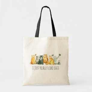Bolsa Tote Calico Cat Lady Lover Watercolor Pet