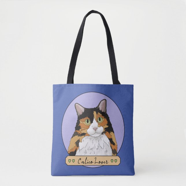 Bolsa Tote Calico Cat Lover (Frente)
