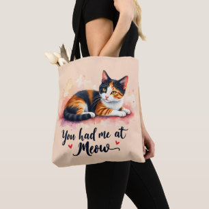 Bolsa Tote Calico Cat que você me tinha no Meow Watercolor