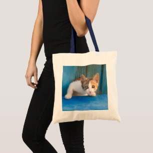 Bolsa Tote Calico Gato Bonito Gatinho Engraçado Foto Curiosa 