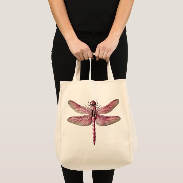 Bolsa Tote Calico Grocery, Ecologicamente Amigável, Dragonfly (Frente (produto))