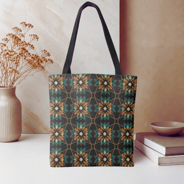 Bolsa Tote Calidoscópio da Meia-Noite (Criador carregado)