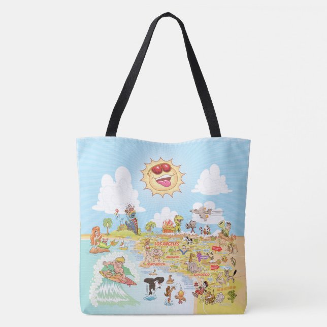 Bolsa Tote California Beach Paradise (Verso)