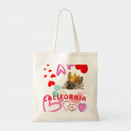 Bolsa Tote California Dog Lover Trendy Summer Viagem