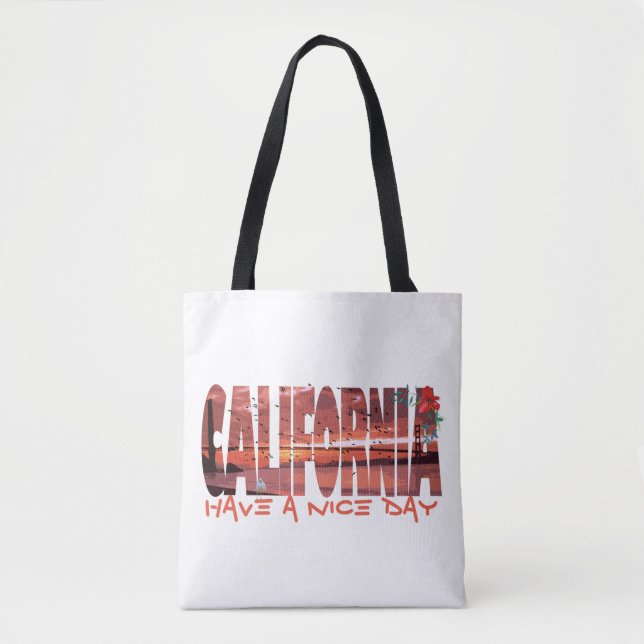 Bolsa Tote Califórnia - Tenha Um Bom Dia (Frente)