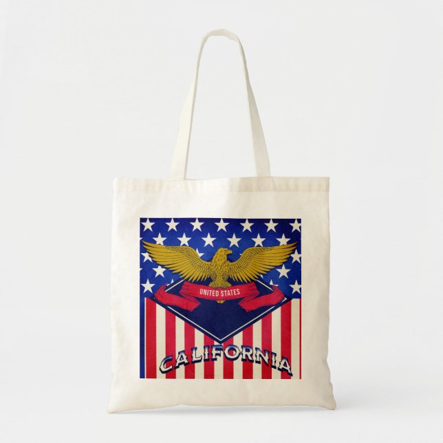 Bolsa Tote California USA Flag (Frente)