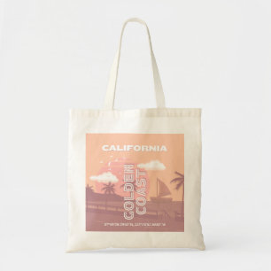 Bolsa Tote Califórnia, Viagem Art, Pré-apoila, Pastel
