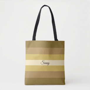 Bolsa Tote Caligrafia e marfim, tons marrom dourado