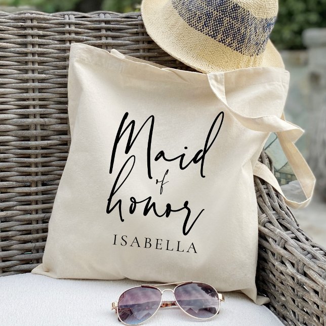 Bolsa Tote Caligrafia lembrancinha de casamento chique da dam (Criador carregado)