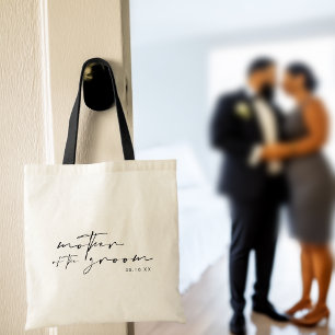 Bolsa Tote Caligrafia Moderna e Elegante Mãe do Noivo