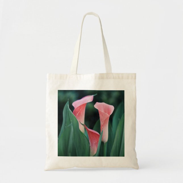 Bolsa Tote Calla Lily Pink Flowers (Frente)