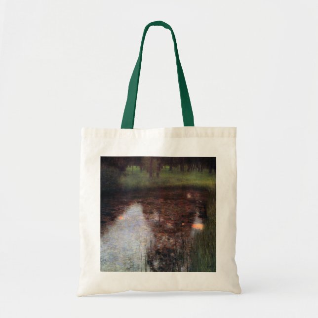 Bolsa Tote Calm Pond no Castelo de Kammer, Gustav Klimt (Frente)