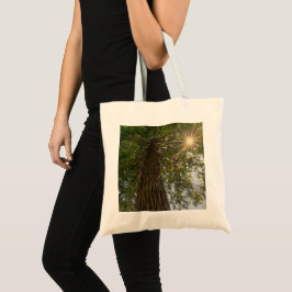 Bolsa Tote Calmando Sequoia Com Foto Da Natureza Sunburst