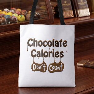 Bolsa Tote Calorias de Chocolate Não Contam