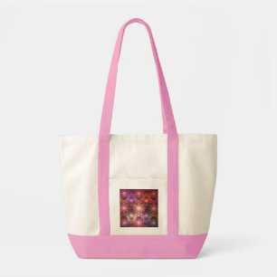 Bolsa Tote Cama De Flores Arte Fractal Abstrato brilhante Col